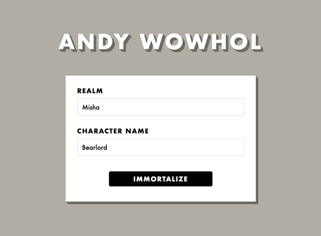 Andy WoWhol form