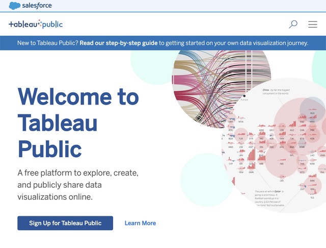 Tableau Public Homepage