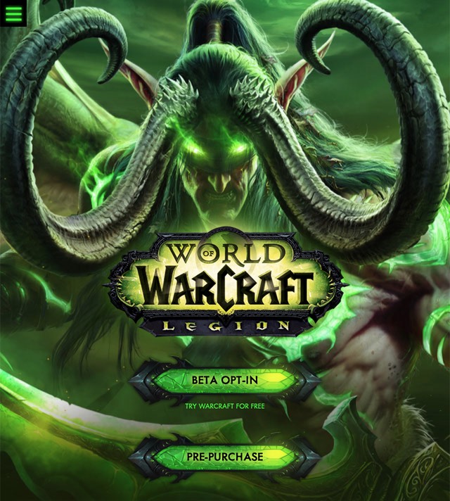 World of Warcraft: Legion Website: Masthead